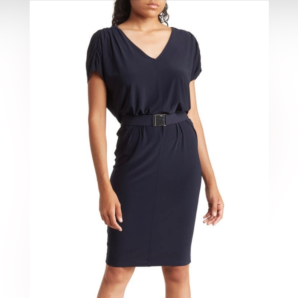 Tommy Hilfiger Jersey Seatbelt Dress NWT, Sky Captain (navy). Size 2